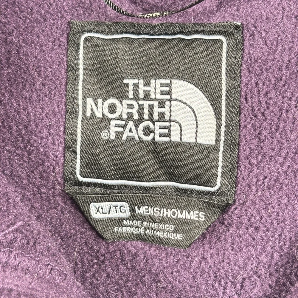 The North Face Denali Jacket Men XL Purple Gray Fleece Full Zip Outdoor Coat